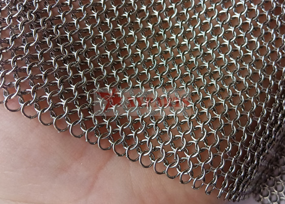 ステンレス鋼の鎖溶接され、非溶接されたリング タイプが付いている編みこみのリング網